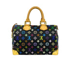 Louis Vuitton Speedy 30 Monogram Multicolor Leather Boston Bag Black — view 3