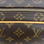 Louis Vuitton Shoulder Bag Reporter PM Monogram Canvas Vachetta Leather Brown — view 8