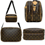 Louis Vuitton Shoulder Bag Reporter PM Monogram Canvas Vachetta Leather Brown — view 2