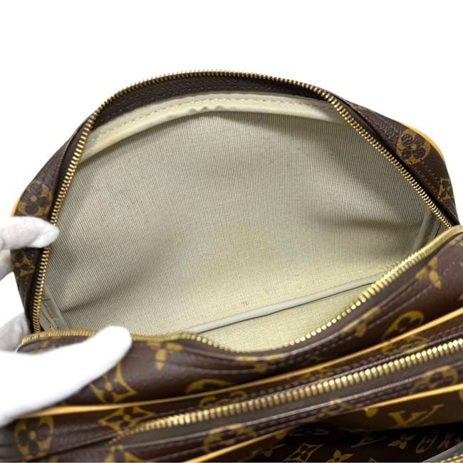 Louis Vuitton Shoulder Bag Reporter PM Monogram Canvas Vachetta Leather Brown — view 5
