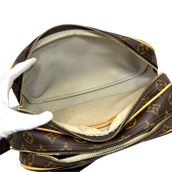 Louis Vuitton Shoulder Bag Reporter PM Monogram Canvas Vachetta Leather Brown — view 4