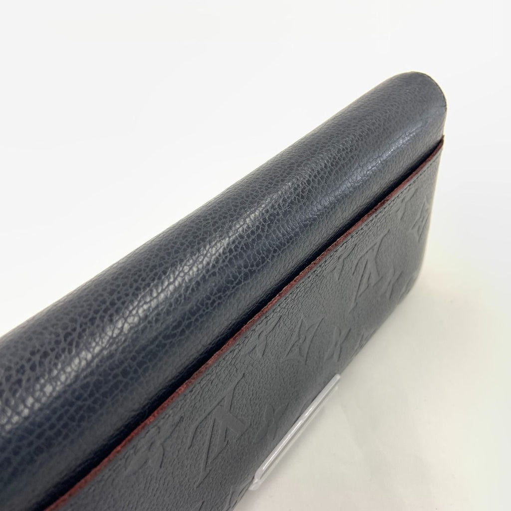 Louis Vuitton Monogram Empreinte Portefeuille Sarah Bifold Wallet Navy — view 4