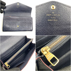 Louis Vuitton Monogram Empreinte Portefeuille Sarah Bifold Wallet Navy — view 6