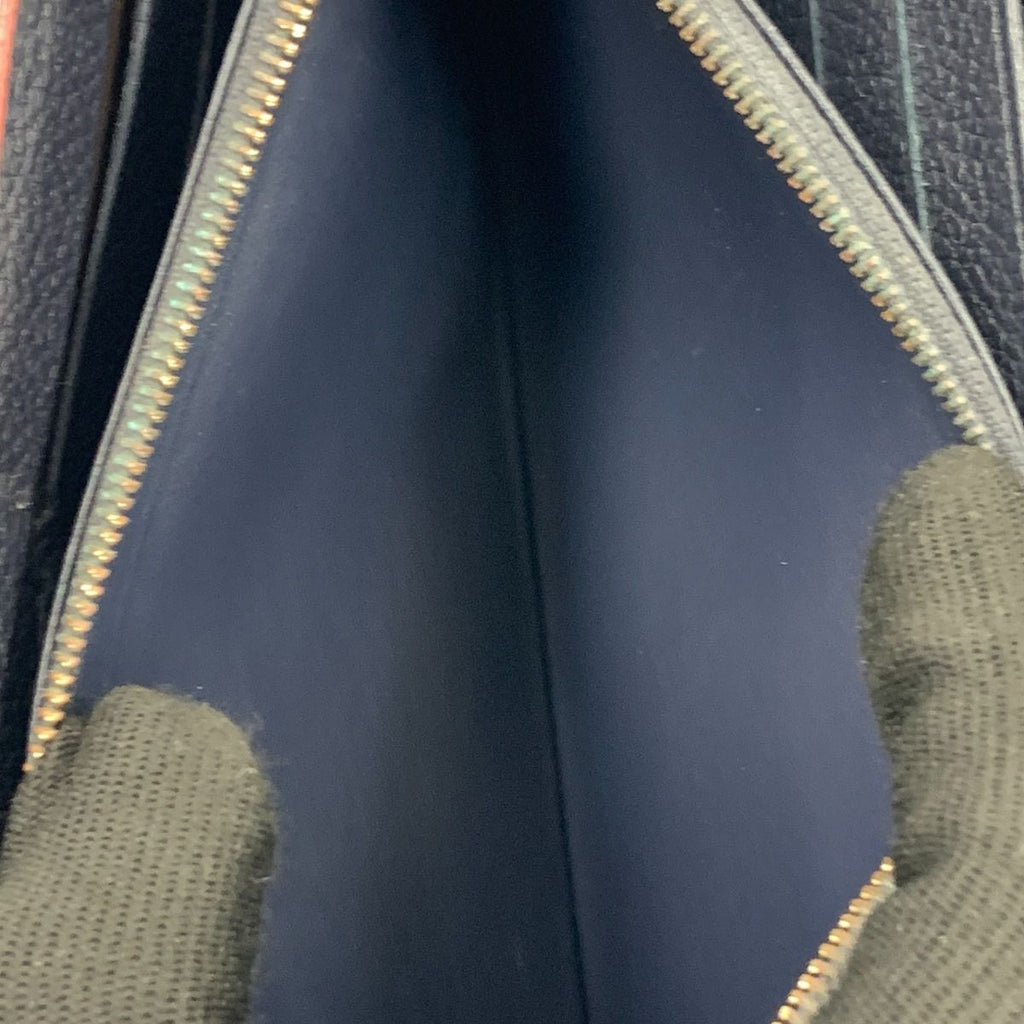 Louis Vuitton Monogram Empreinte Portefeuille Sarah Bifold Wallet Navy — view 8