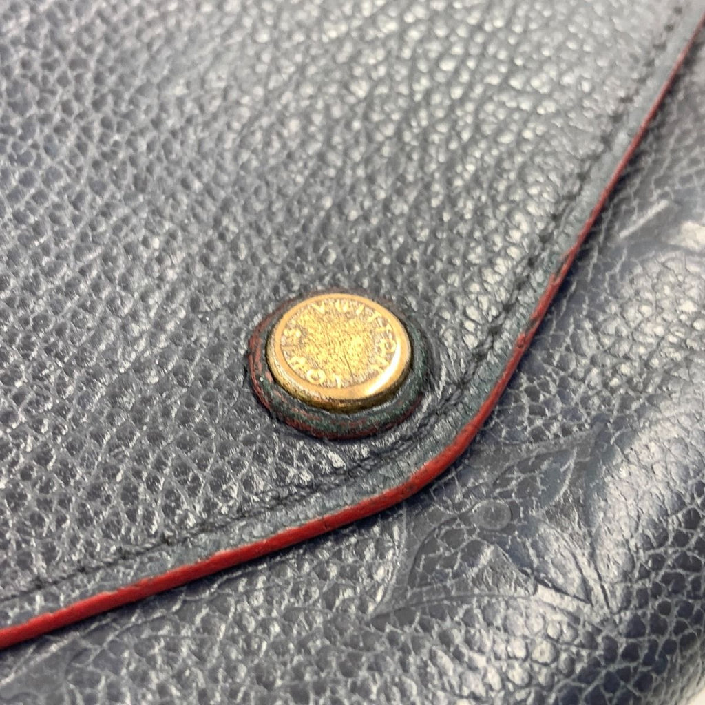 Louis Vuitton Monogram Empreinte Portefeuille Sarah Bifold Wallet Navy — view 2