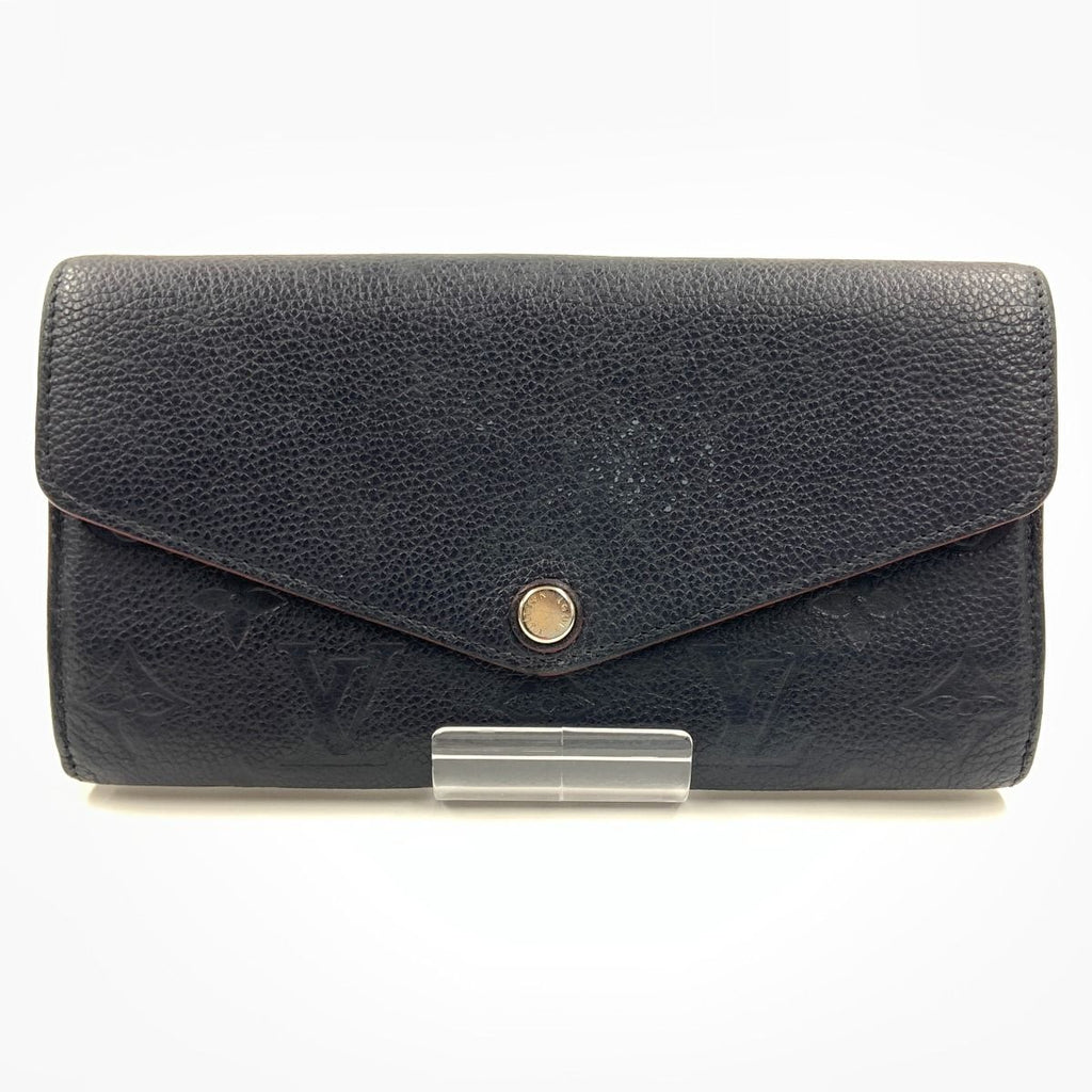 Louis Vuitton Monogram Empreinte Portefeuille Sarah Bifold Wallet Navy