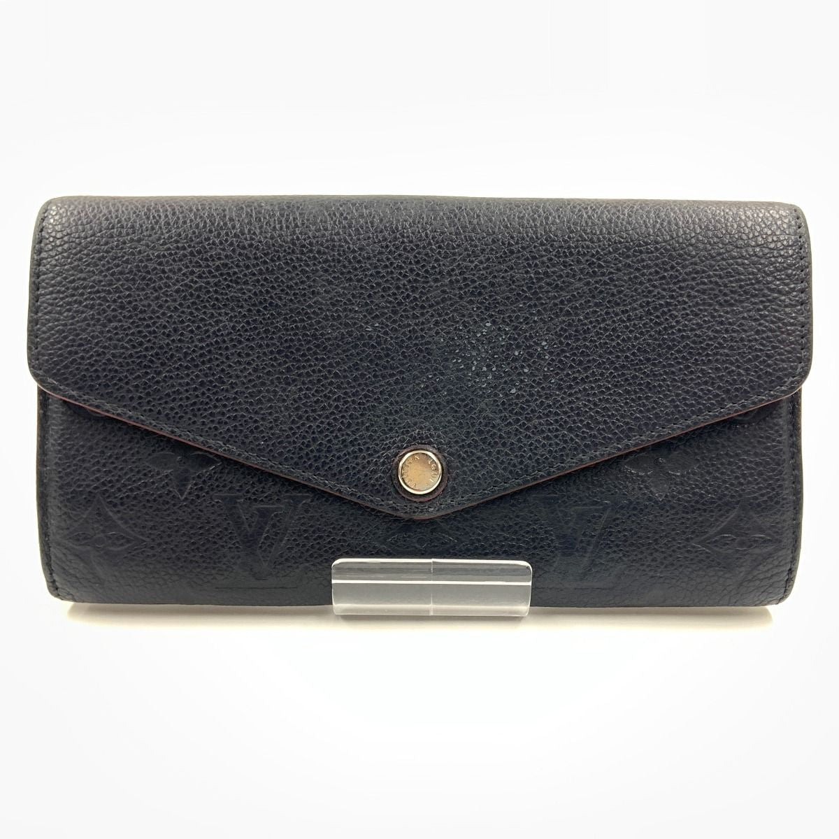 Louis Vuitton Monogram Empreinte Portefeuille Sarah Bifold Wallet Navy