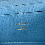 Louis Vuitton Monogram Portefeuille Clemence Zip Around Wallet Brown Pink — view 6