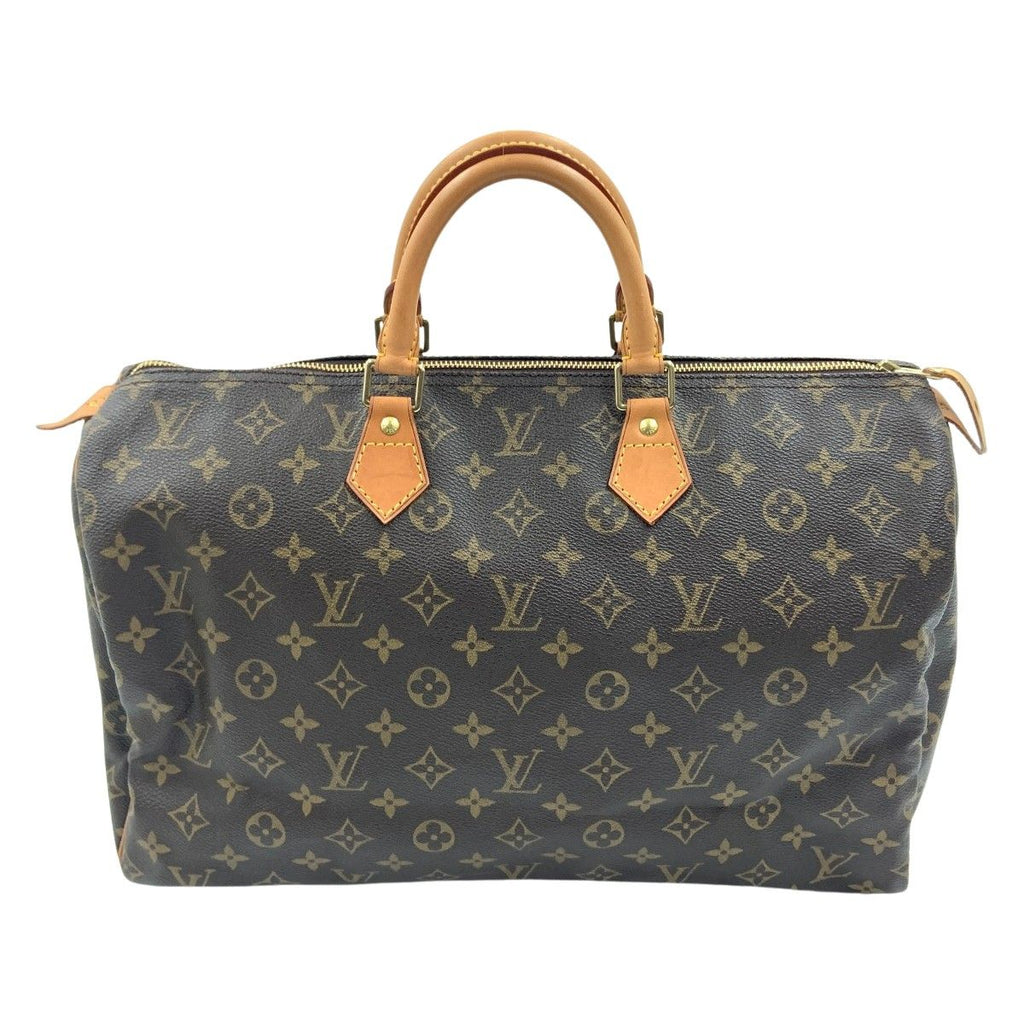 Louis Vuitton Monogram Speedy 40 Boston Bag Brown