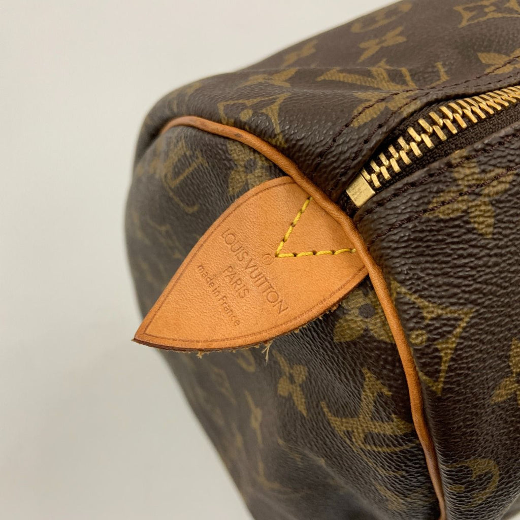 Louis Vuitton Monogram Speedy 40 Boston Bag Brown — view 4