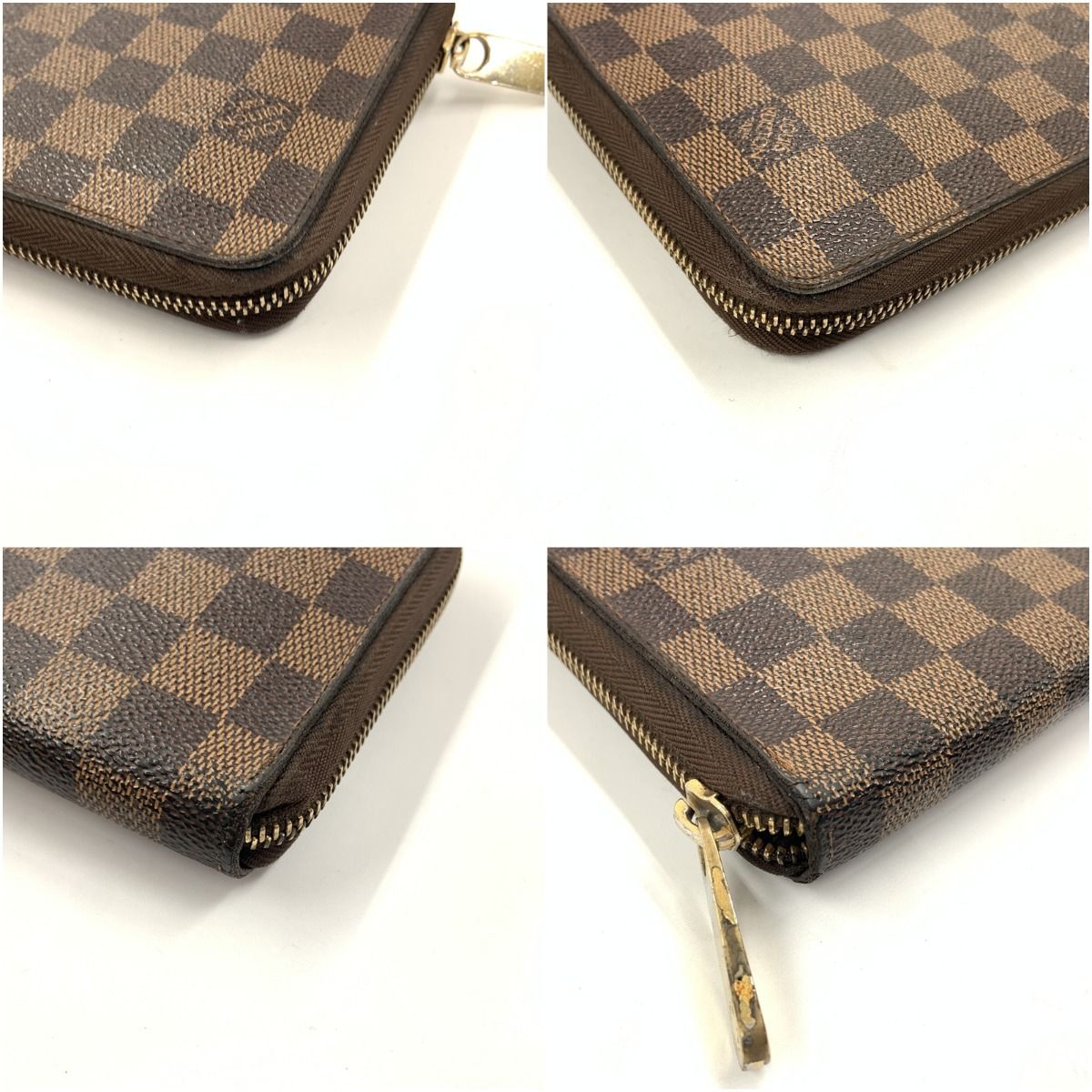 Louis Vuitton Damier Zippy Organizer Zip Around Wallet Brown — view 3