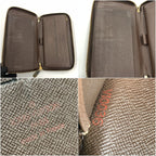 Louis Vuitton Damier Zippy Organizer Zip Around Wallet Brown — view 7