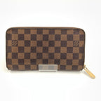Louis Vuitton Damier Zippy Organizer Zip Around Wallet Brown