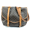 Louis Vuitton Monogram Saumur 43 Shoulder Bag Brown