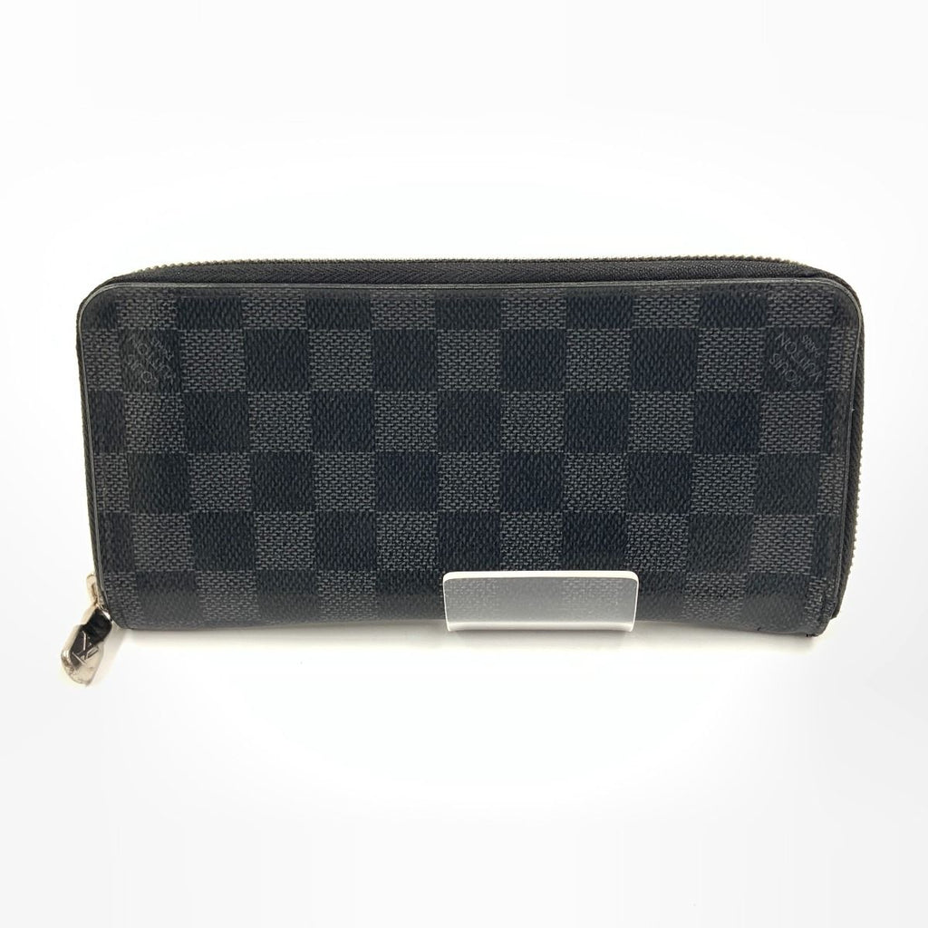 Louis Vuitton Damier Graphite Zippy Wallet Vertical Zip Around Black — view 3