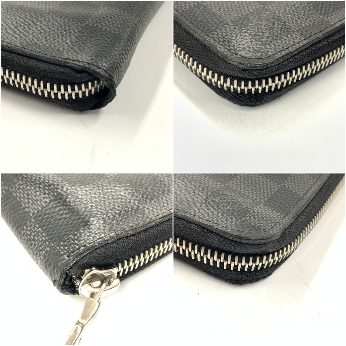 Louis Vuitton Damier Graphite Zippy Wallet Vertical Zip Around Black — view 4