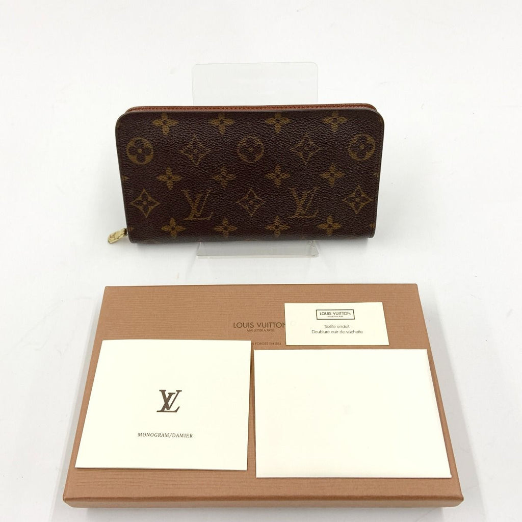 Louis Vuitton Monogram Porto Monnaie Zip Around Wallet Brown — view 8