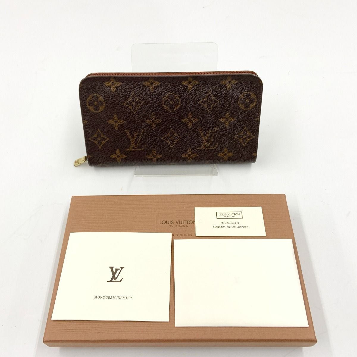 Louis Vuitton Monogram Porto Monnaie Zip Around Wallet Brown — view 8