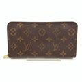 Louis Vuitton Monogram Porto Monnaie Zip Around Wallet Brown