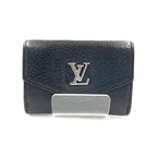 Louis Vuitton Portefeuille Lock Mini Trifold Short Wallet Black