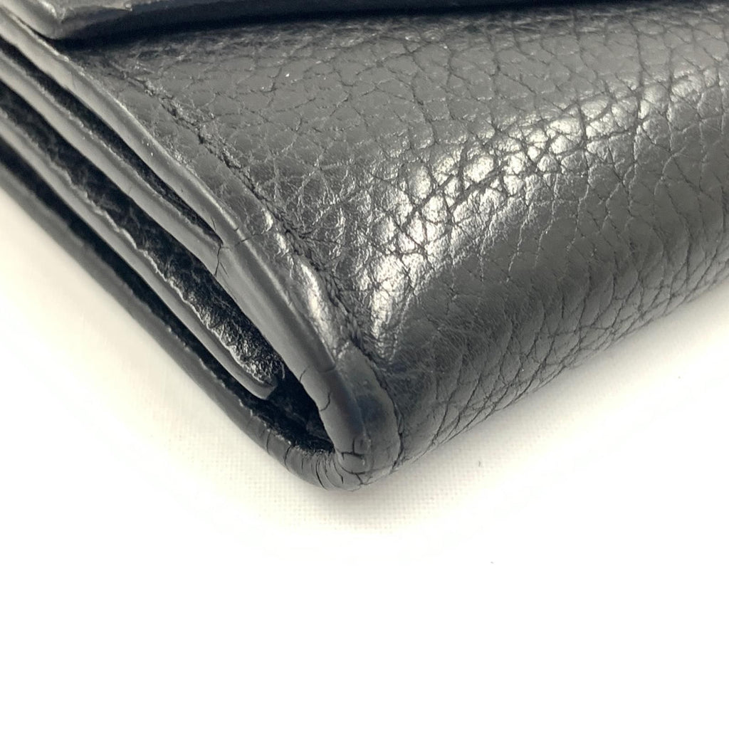 Louis Vuitton Portefeuille Lock Mini Trifold Short Wallet Black — view 7