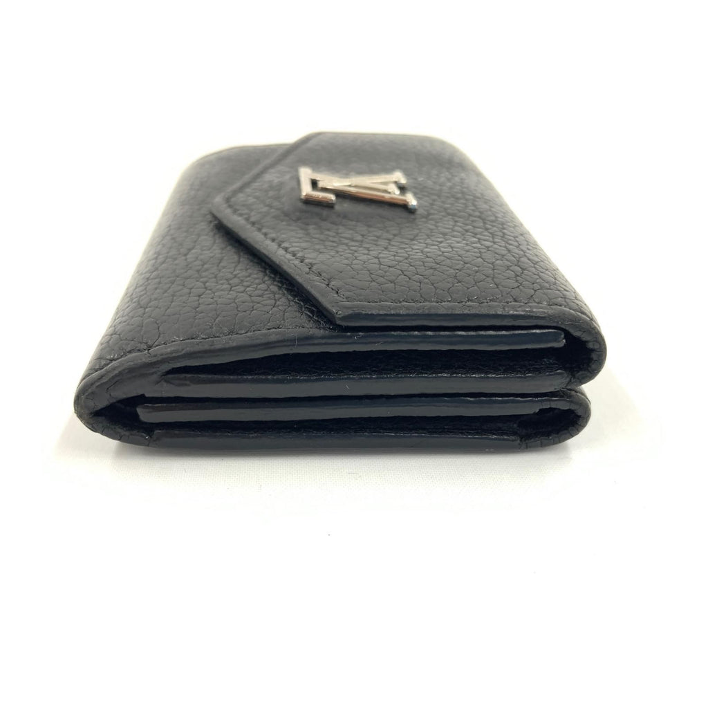 Louis Vuitton Portefeuille Lock Mini Trifold Short Wallet Black — view 4