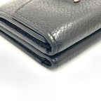 Louis Vuitton Portefeuille Lock Mini Trifold Short Wallet Black — view 5