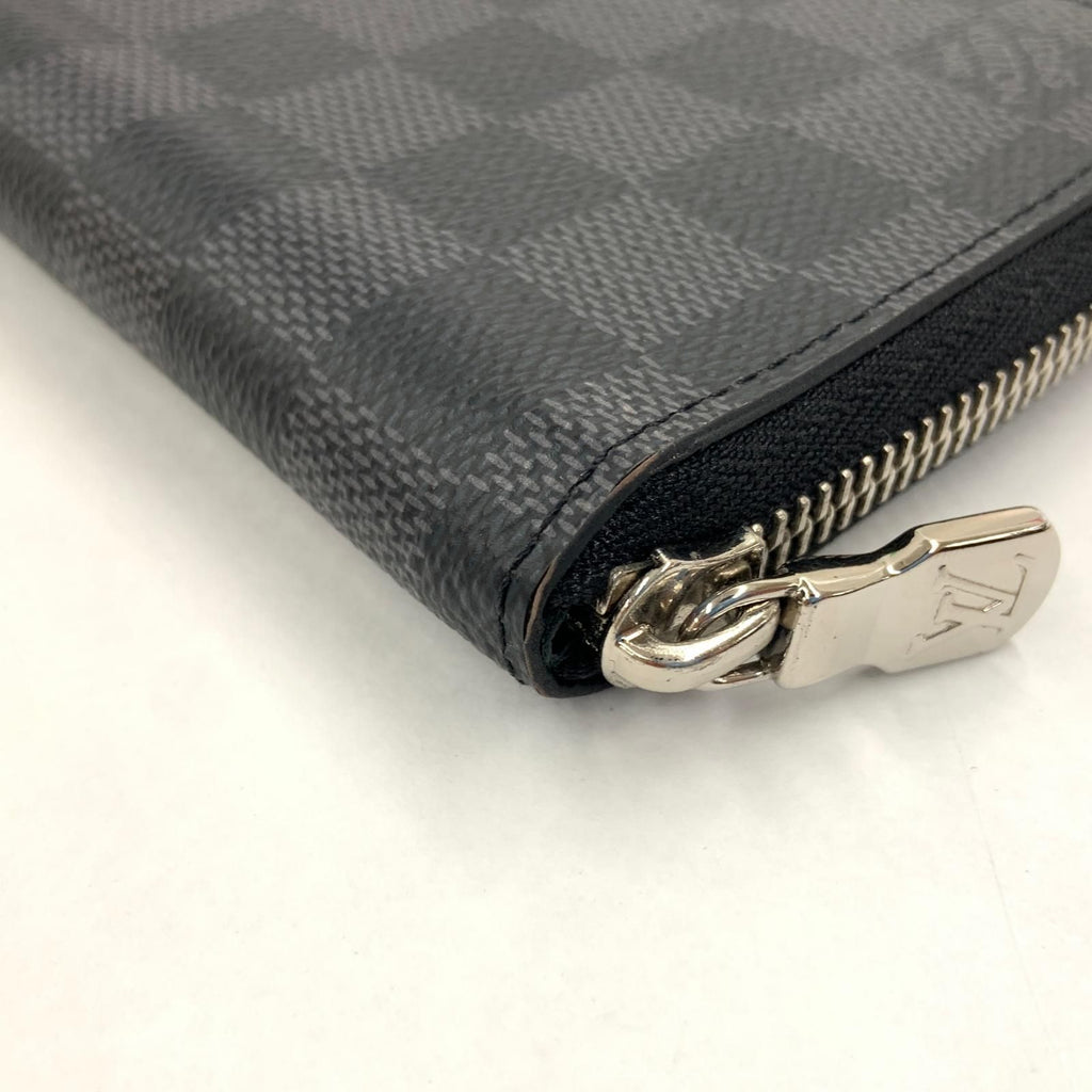 Louis Vuitton Damier Graphite Zippy Wallet Vertical Zip Around Black — view 4