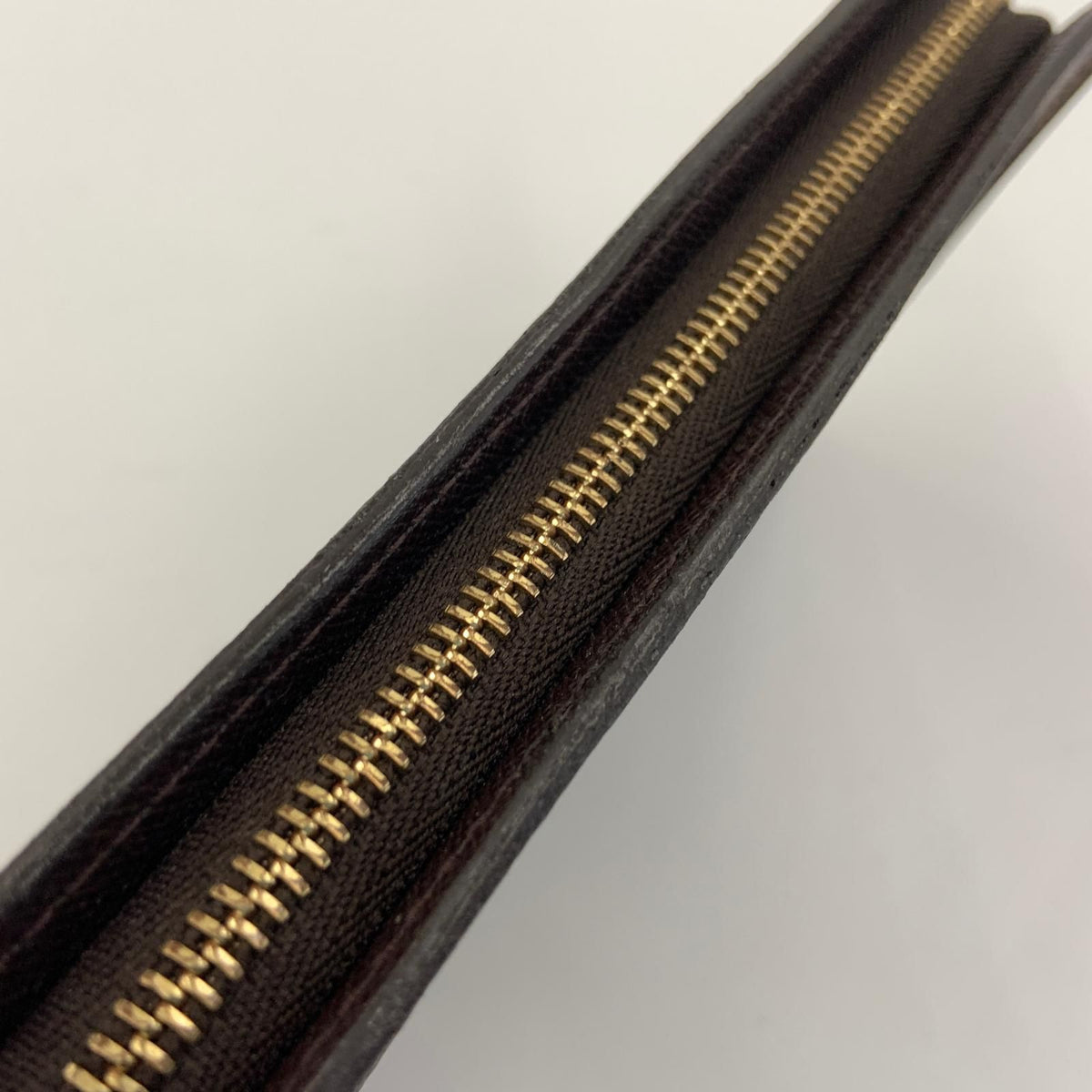 Louis Vuitton Damier Porte Monnaie Zip Around Wallet Brown Coin Purse — view 5