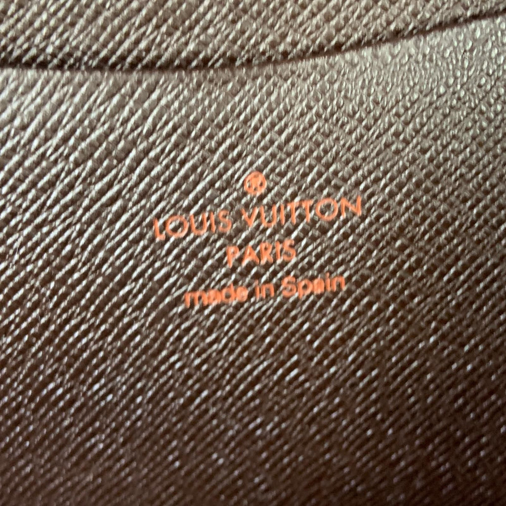 Louis Vuitton Damier Porte Monnaie Zip Around Wallet Brown Coin Purse — view 7