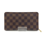 Louis Vuitton Damier Porte Monnaie Zip Around Wallet Brown Coin Purse