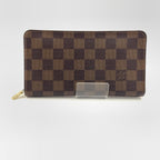 Louis Vuitton Damier Porte Monnaie Zip Around Wallet Brown Coin Purse — view 3