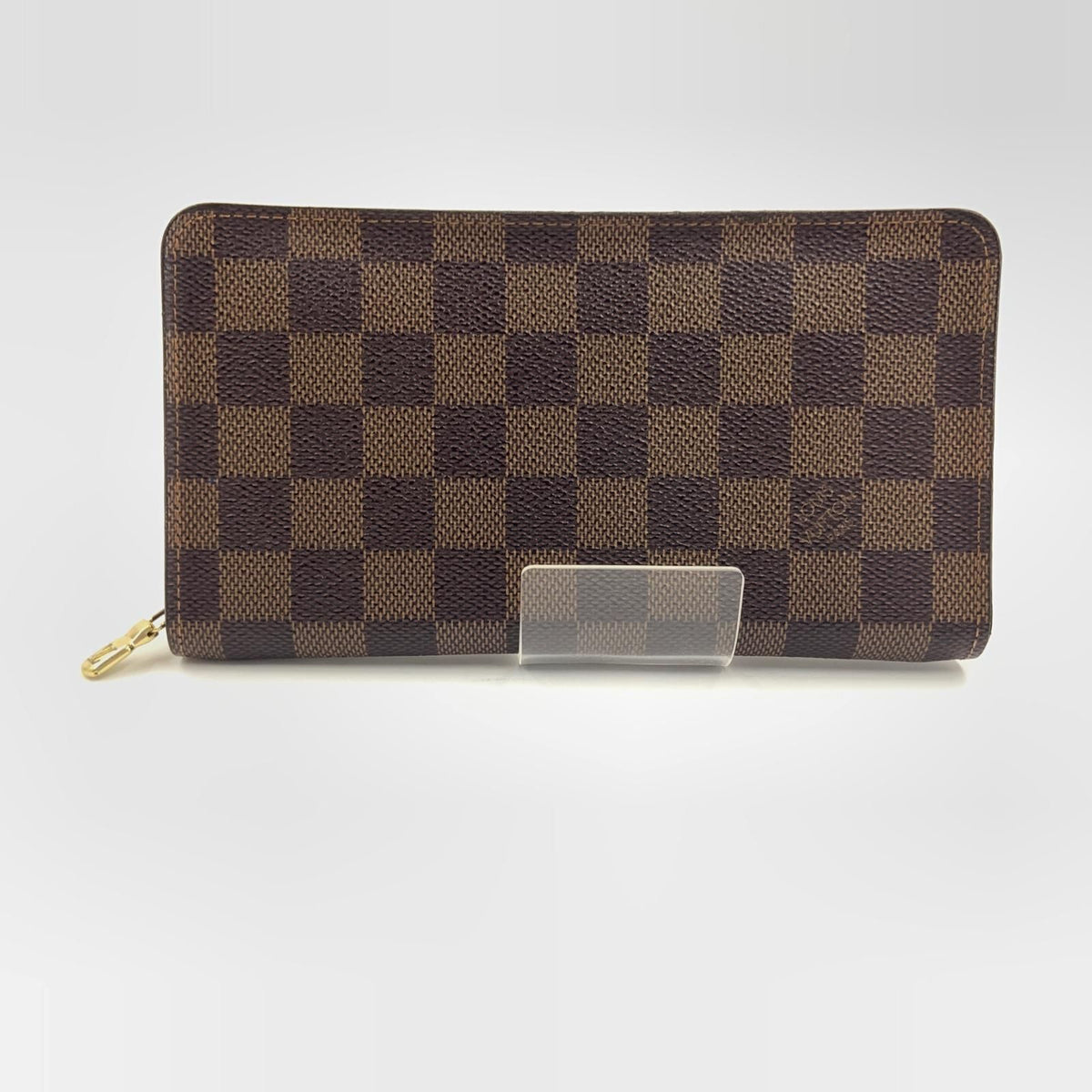 Louis Vuitton Damier Porte Monnaie Zip Around Wallet Brown Coin Purse — view 3