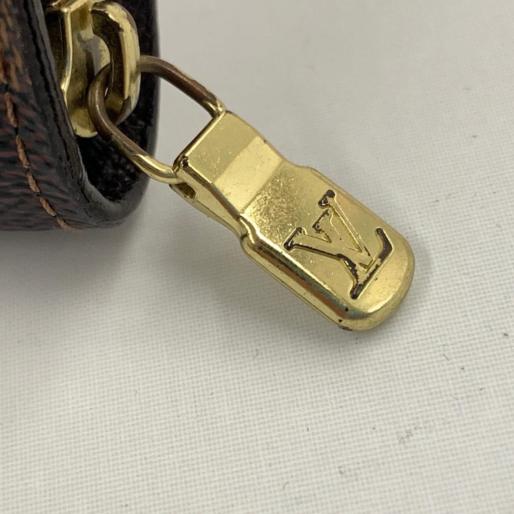 Louis Vuitton Damier Porte Monnaie Zip Around Wallet Brown Coin Purse — view 2