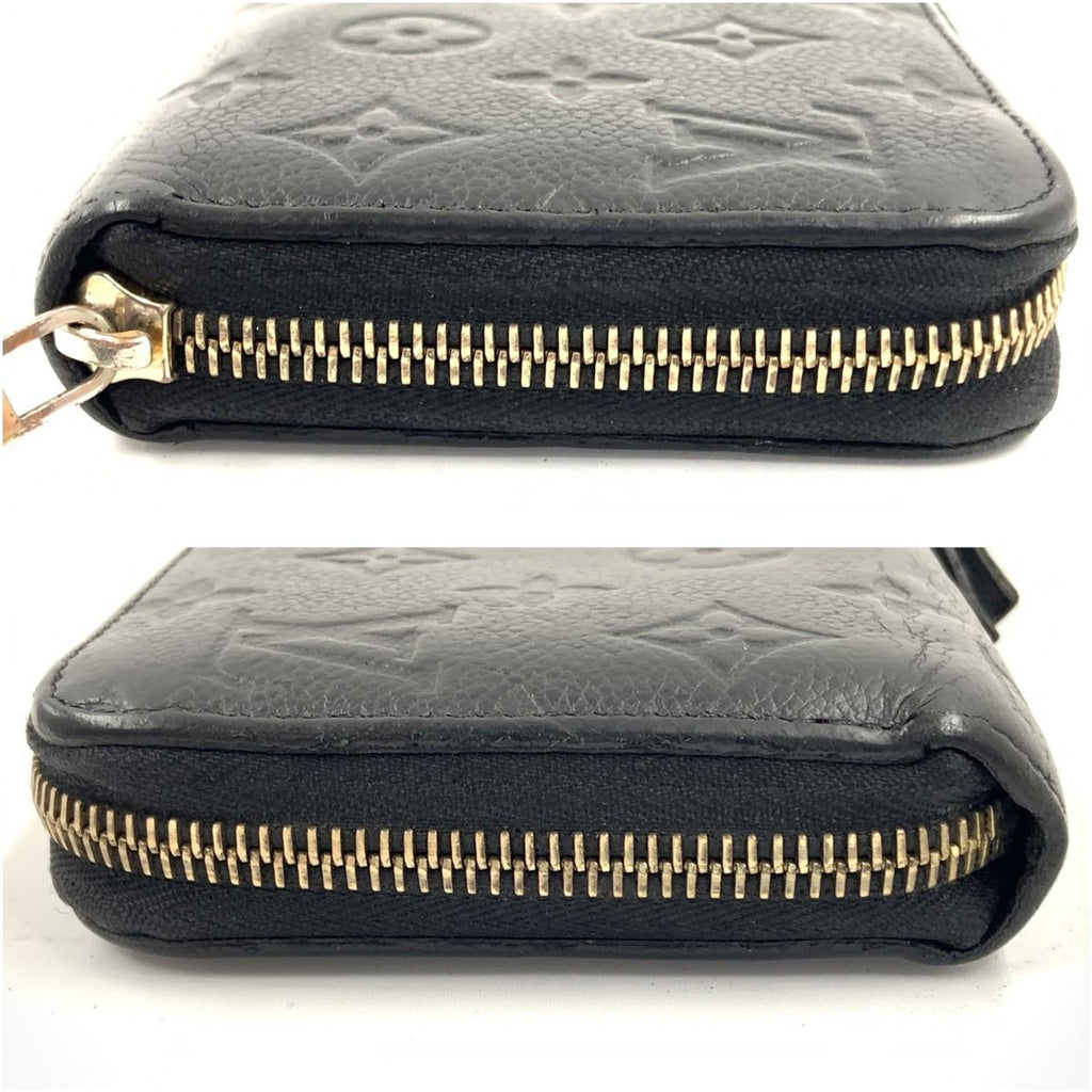 Louis Vuitton Monogram Empreinte Zippy Wallet Zip Around Black — view 4