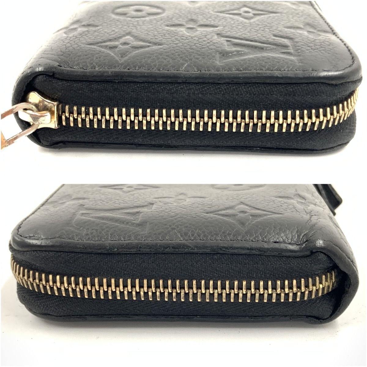 Louis Vuitton Monogram Empreinte Zippy Wallet Zip Around Black — view 4