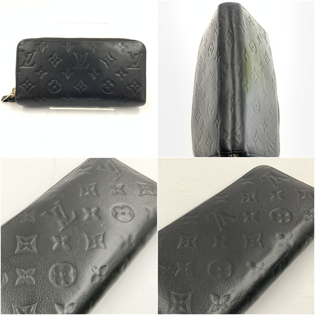 Louis Vuitton Monogram Empreinte Zippy Wallet Zip Around Black — view 2