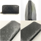 Louis Vuitton Monogram Empreinte Zippy Wallet Zip Around Black — view 2
