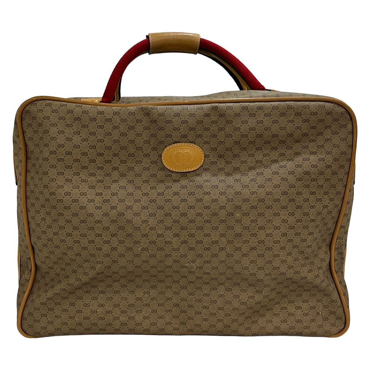 Gucci Boston Bag Vintage Micro GG Sherry Brown Light Multi Leather