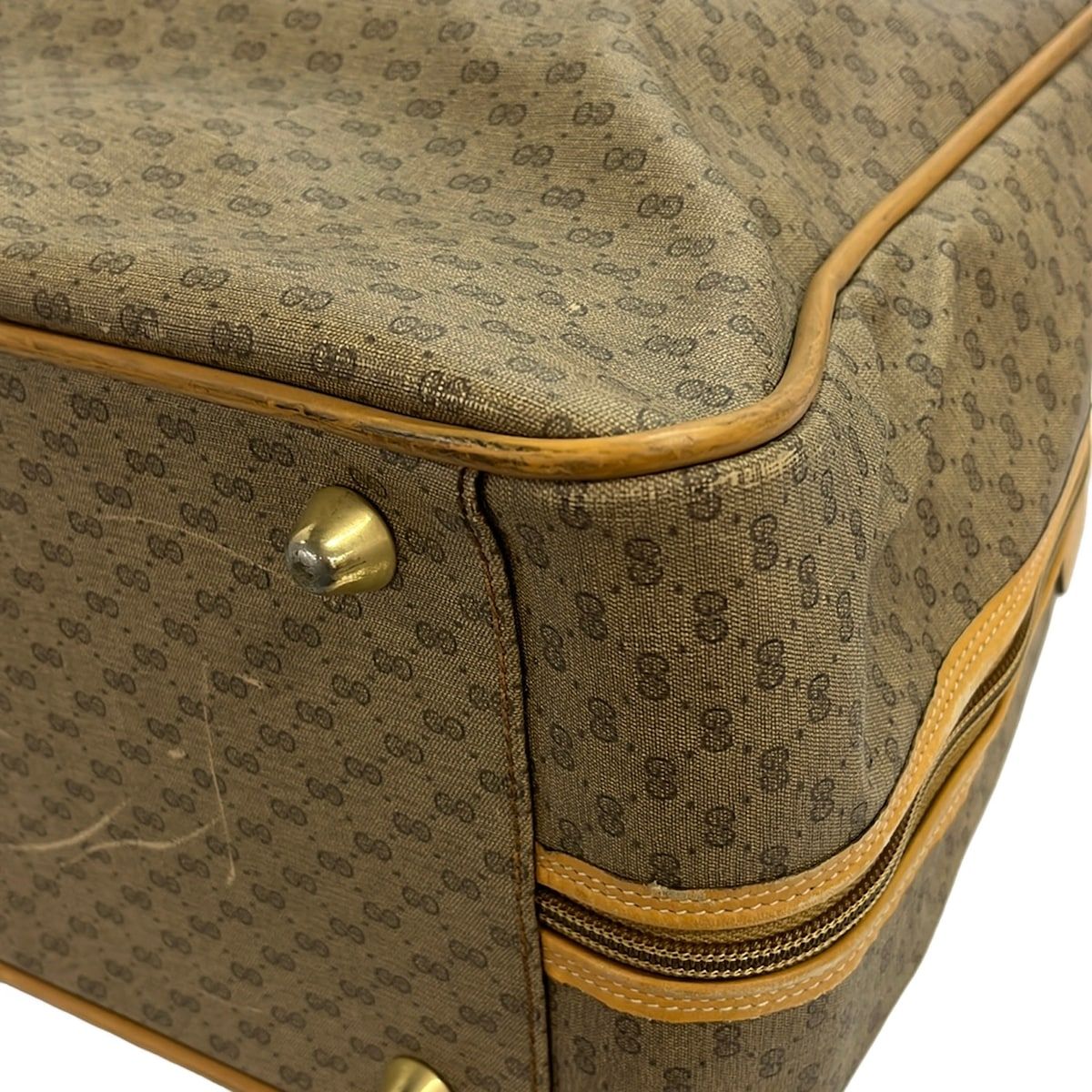 Gucci Boston Bag Vintage Micro GG Sherry Brown Light Multi Leather — view 6