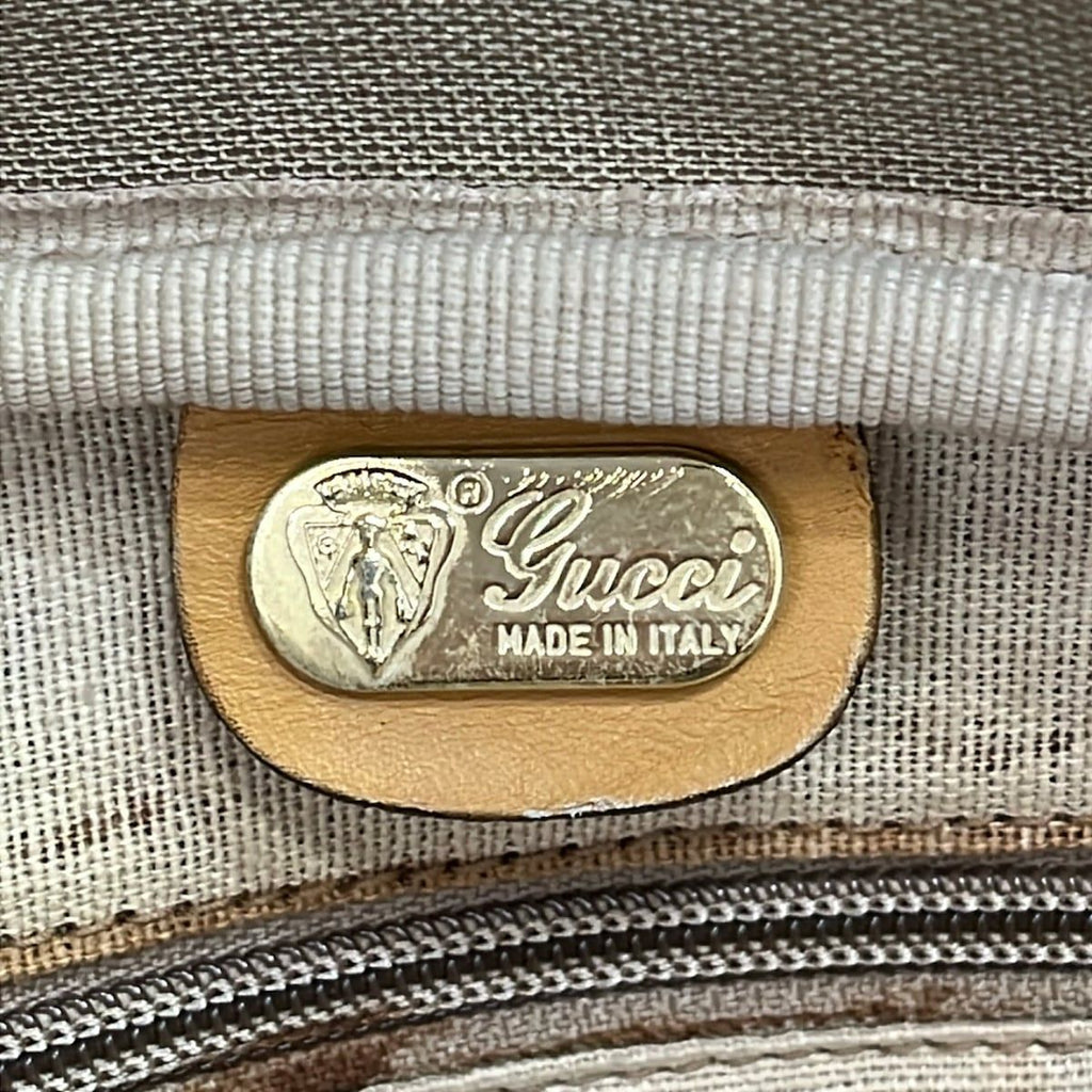 Gucci Boston Bag Vintage Micro GG Sherry Brown Light Multi Leather — view 8