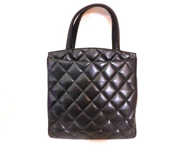 Chanel Handbag Quilted Lambskin Big CC Logo Gold Black — view 2