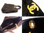 Chanel Handbag Quilted Lambskin Big CC Logo Gold Black — view 4