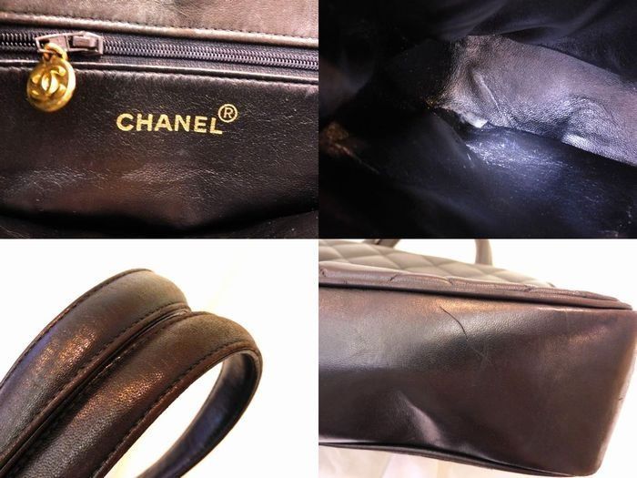 Chanel Handbag Quilted Lambskin Big CC Logo Gold Black — view 5