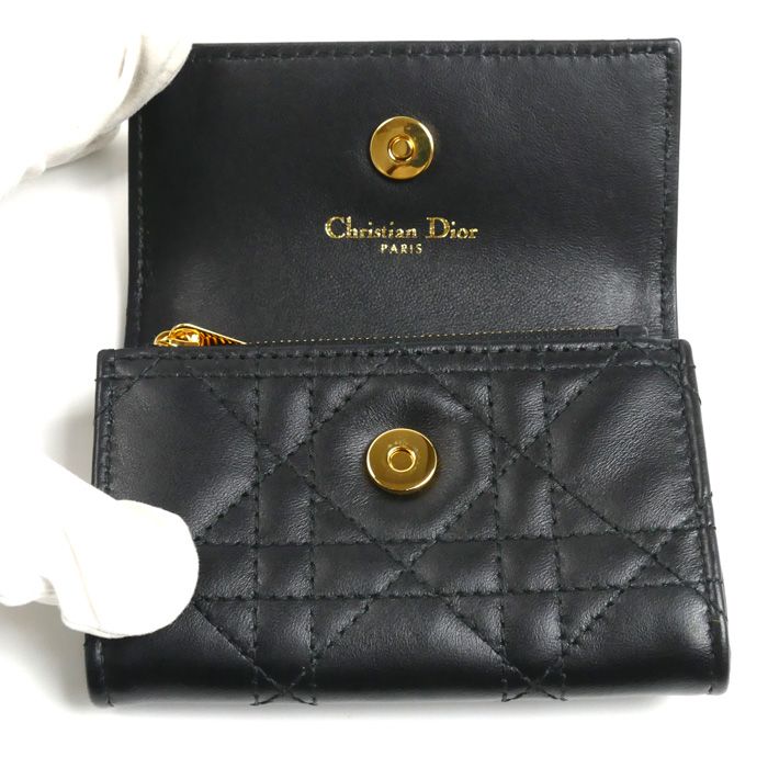 Dior Jolie Glycine Bifold Wallet Black — view 3