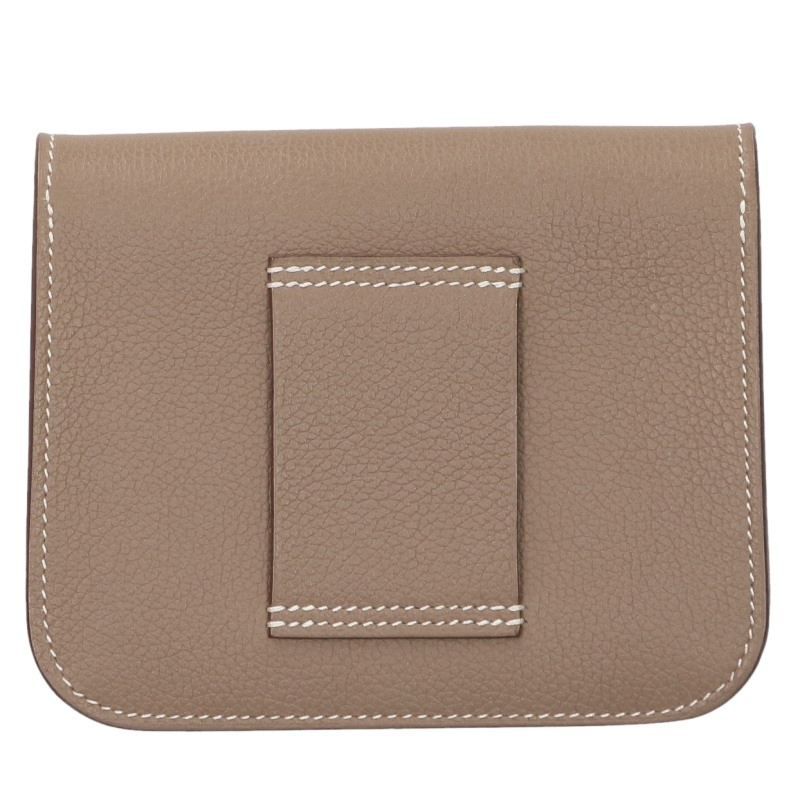 Hermes Constance Slim Bifold Etoupe Leather Wallet — view 2