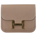 Hermes Constance Slim Bifold Etoupe Leather Wallet