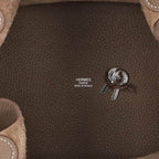 Hermes Picotin Lock MM Silver Taurillon Clemence Etoupe Handbag MM — view 3