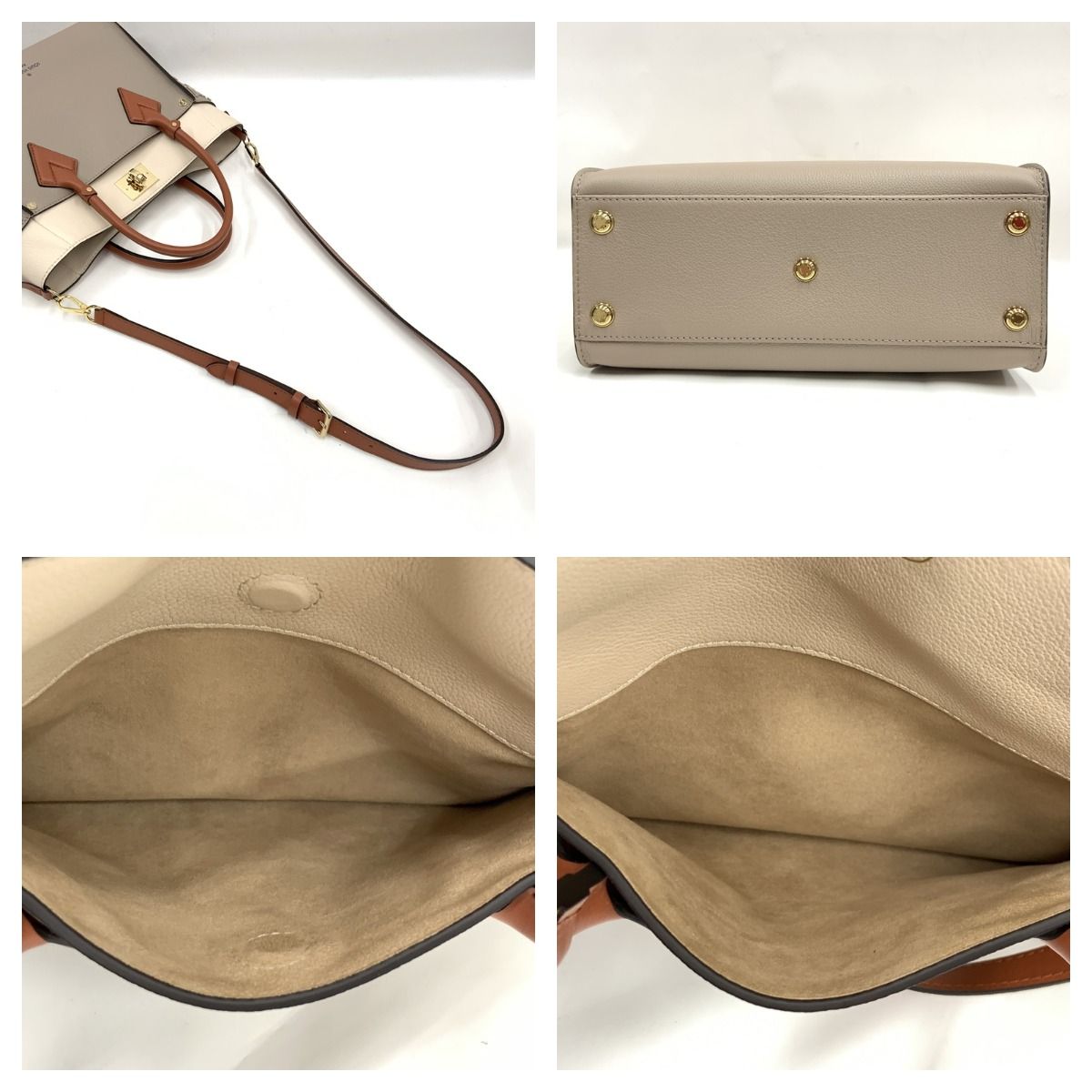Louis Vuitton on My Side MM 2-Way Shoulder Bag Ivory Beige — view 3