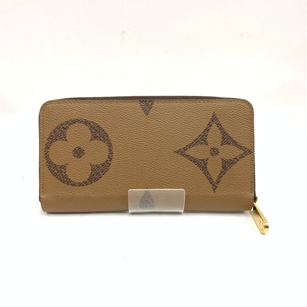 Louis Vuitton Giant Monogram Reverse Zippy Wallet Zip Around Brown
